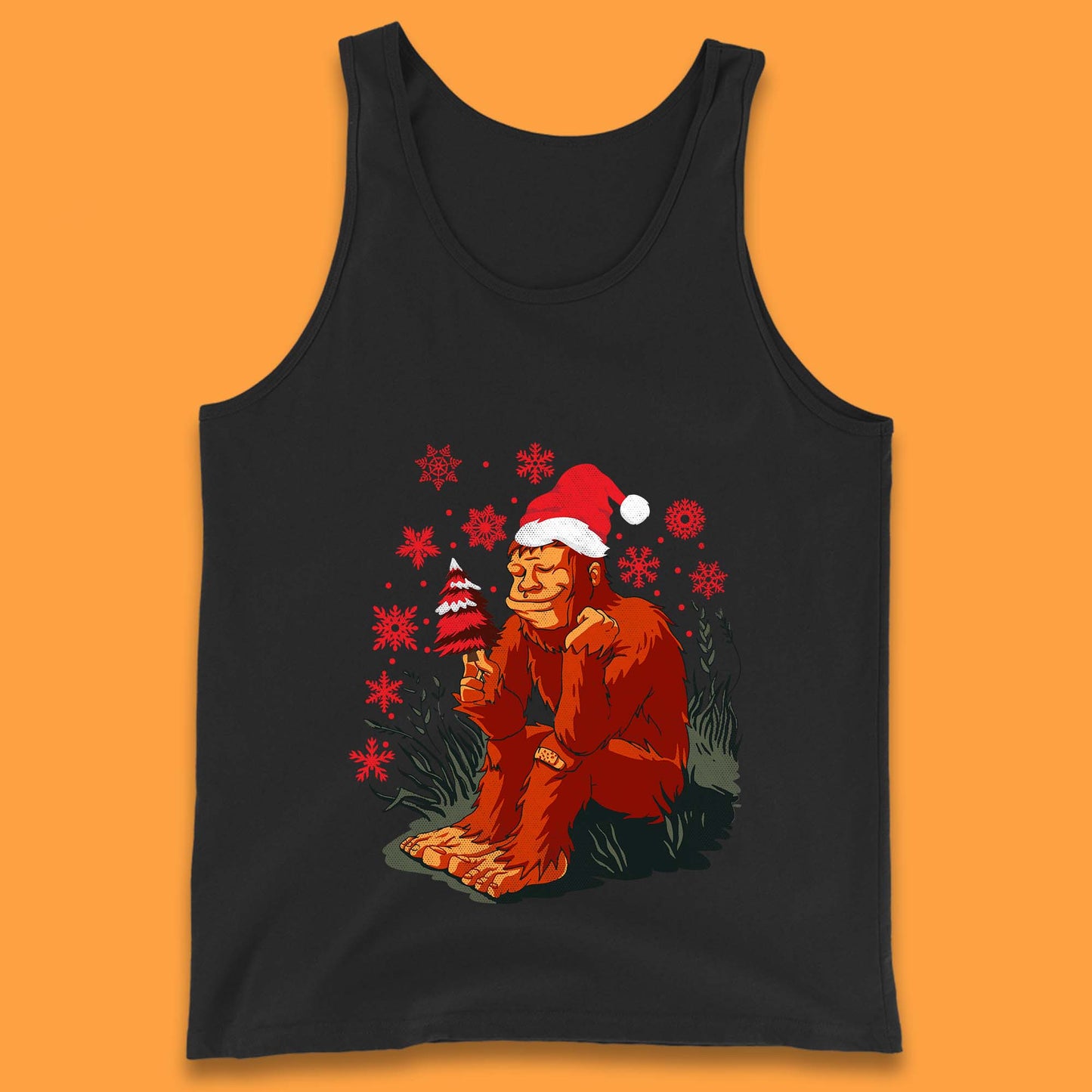 bigfoot christmas tank top