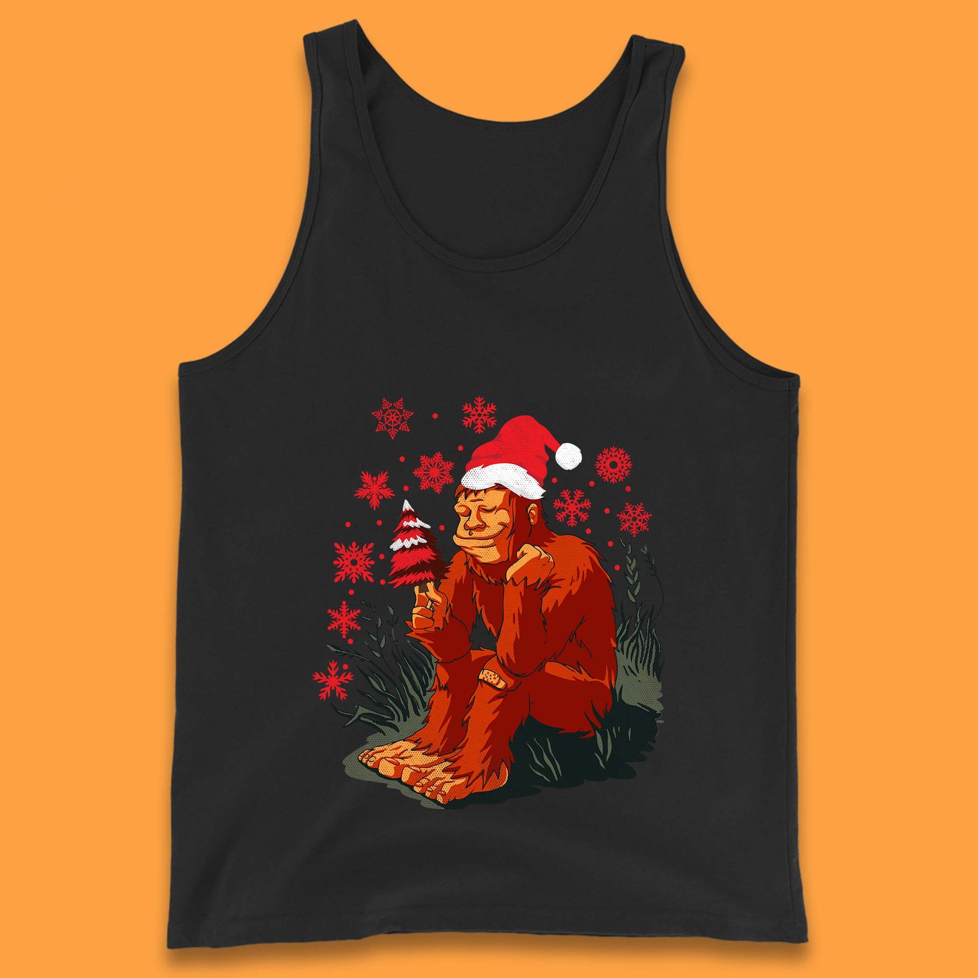 bigfoot christmas tank top