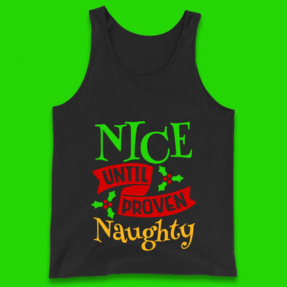 christmas nice until proven naughty tank top