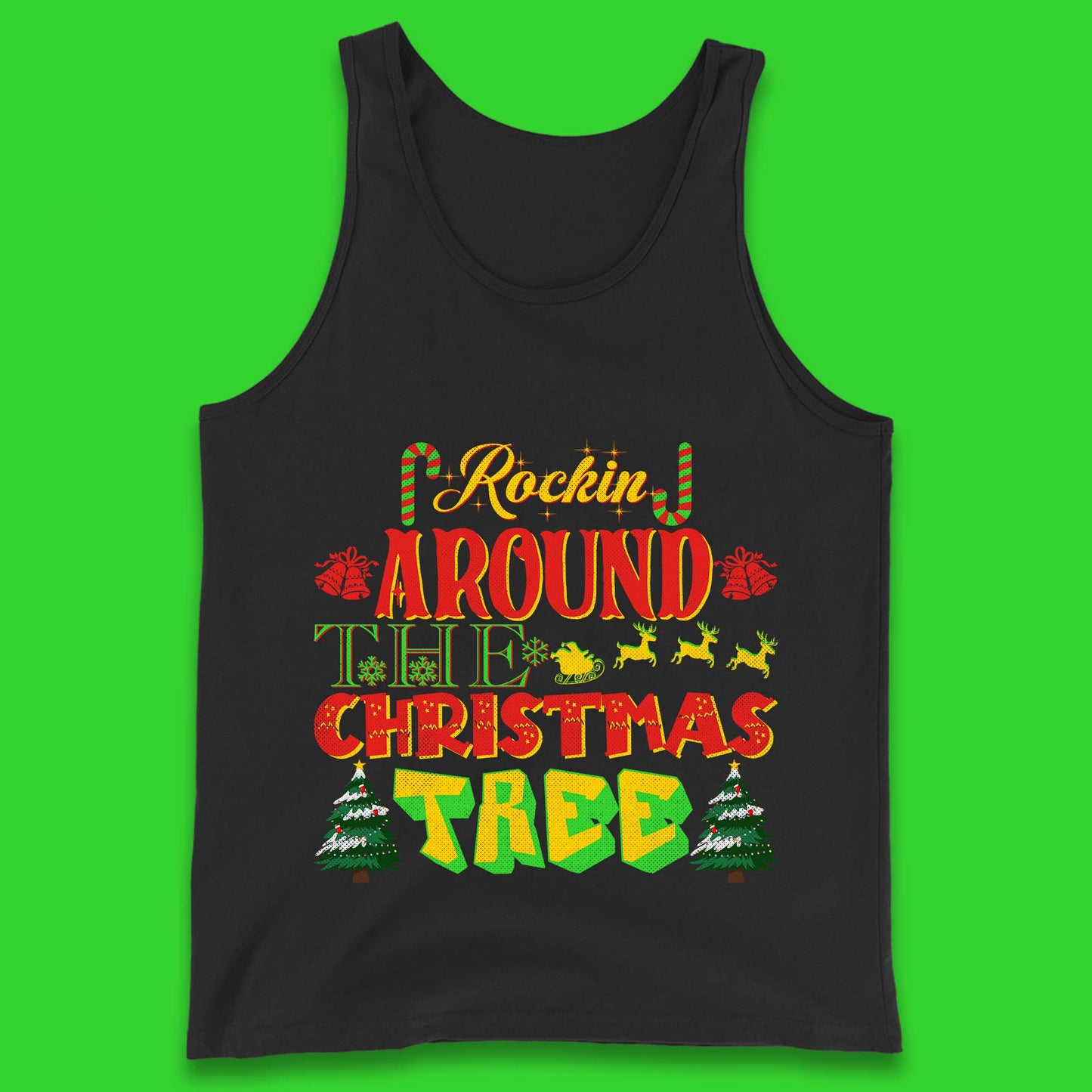 rockin around the christmas tree tank top
