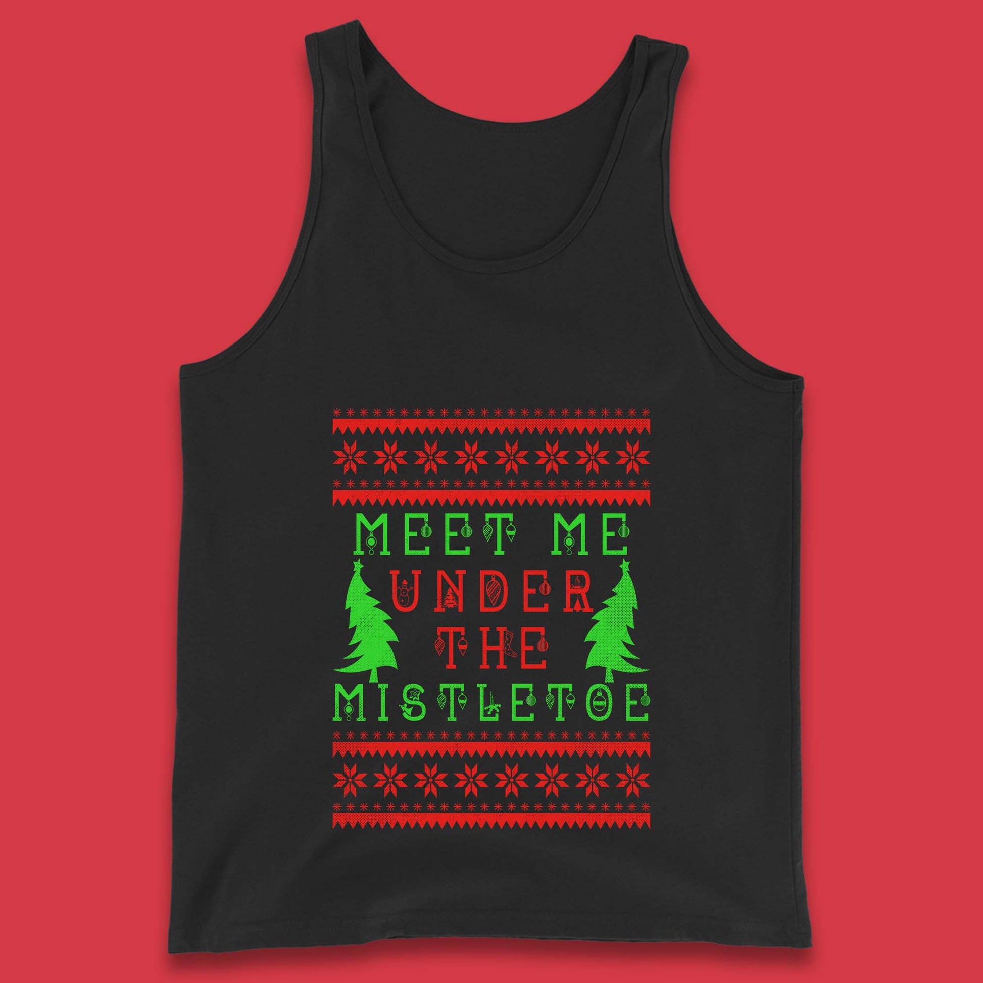 mistletoe christmas tank top