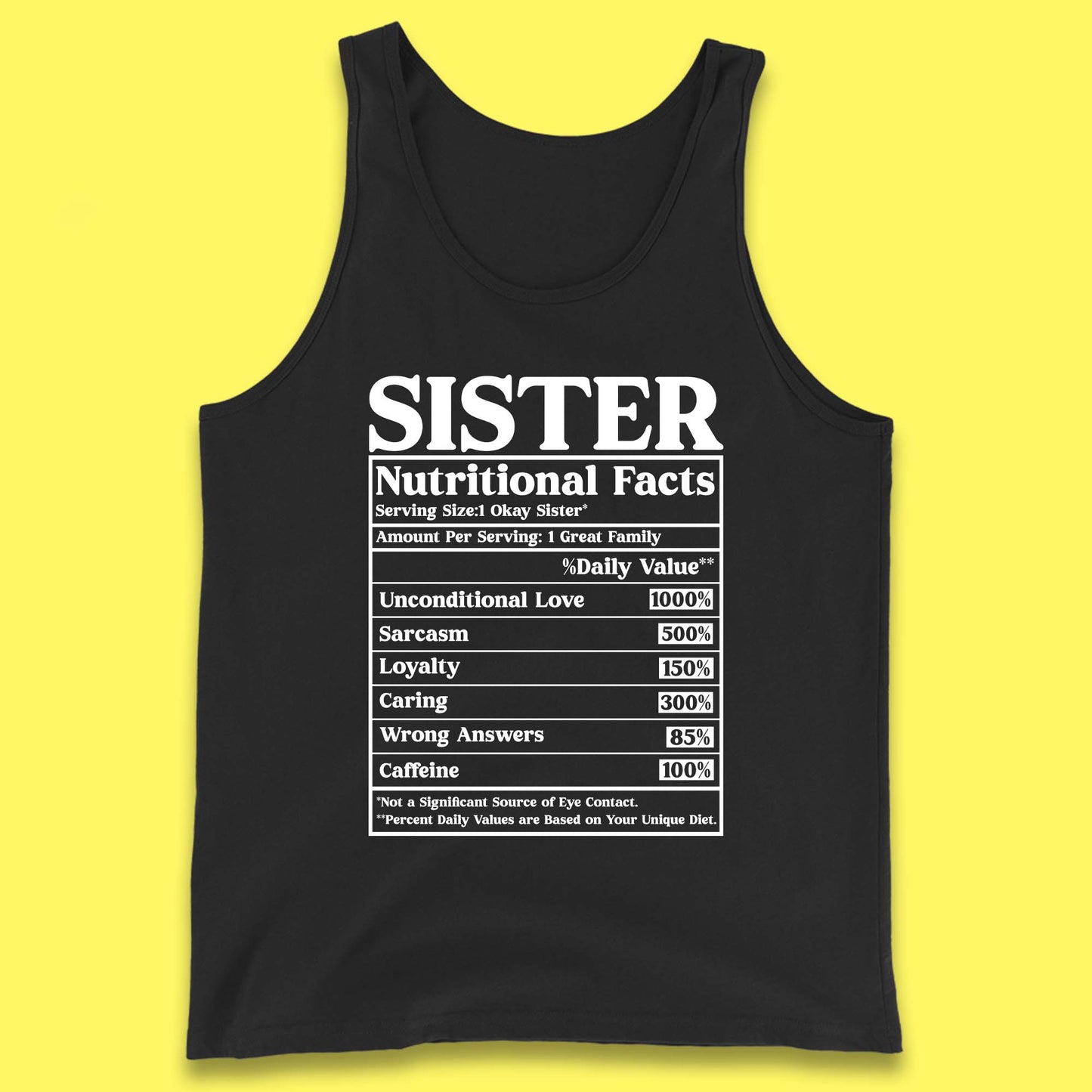 Sister Nutrition Facts Tank Top