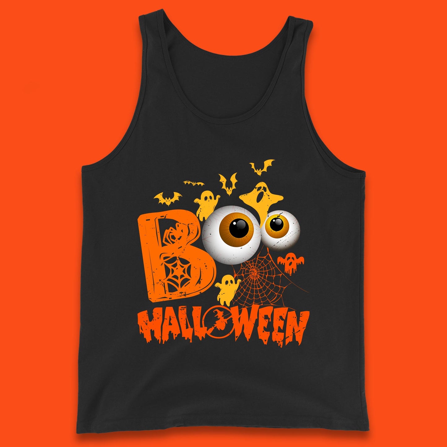 Halloween Spooky Boo Eye Balls Funny Halloween Boo Ghost Spooky Season Tank Top
