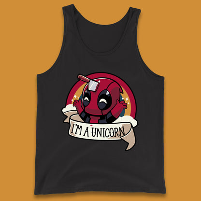 I'm A Unicorn Funny Deadpool Rainbow Colors Marvel Avengers Superhero Fictional Character Tank Top