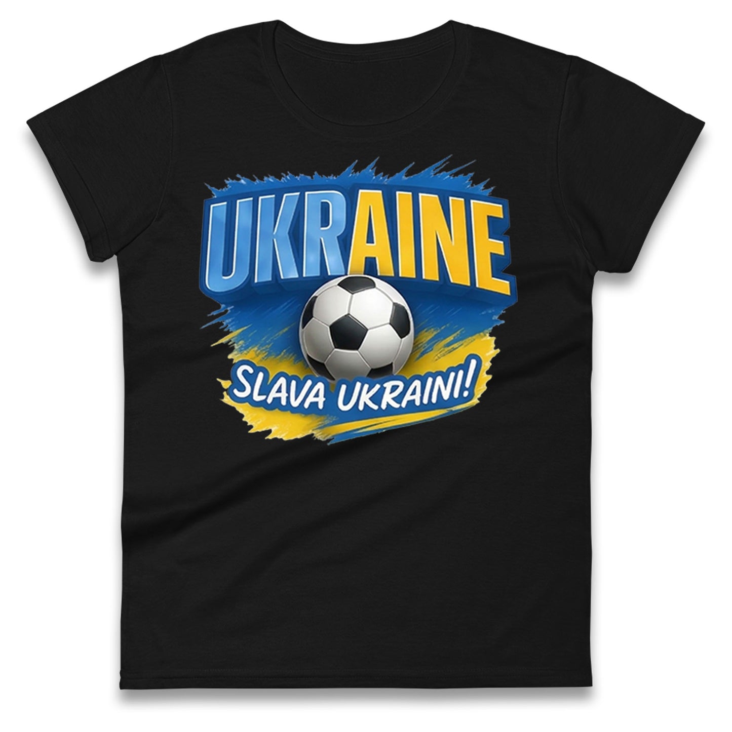 Ukraine Retro World Cup Ladies T Shirt
