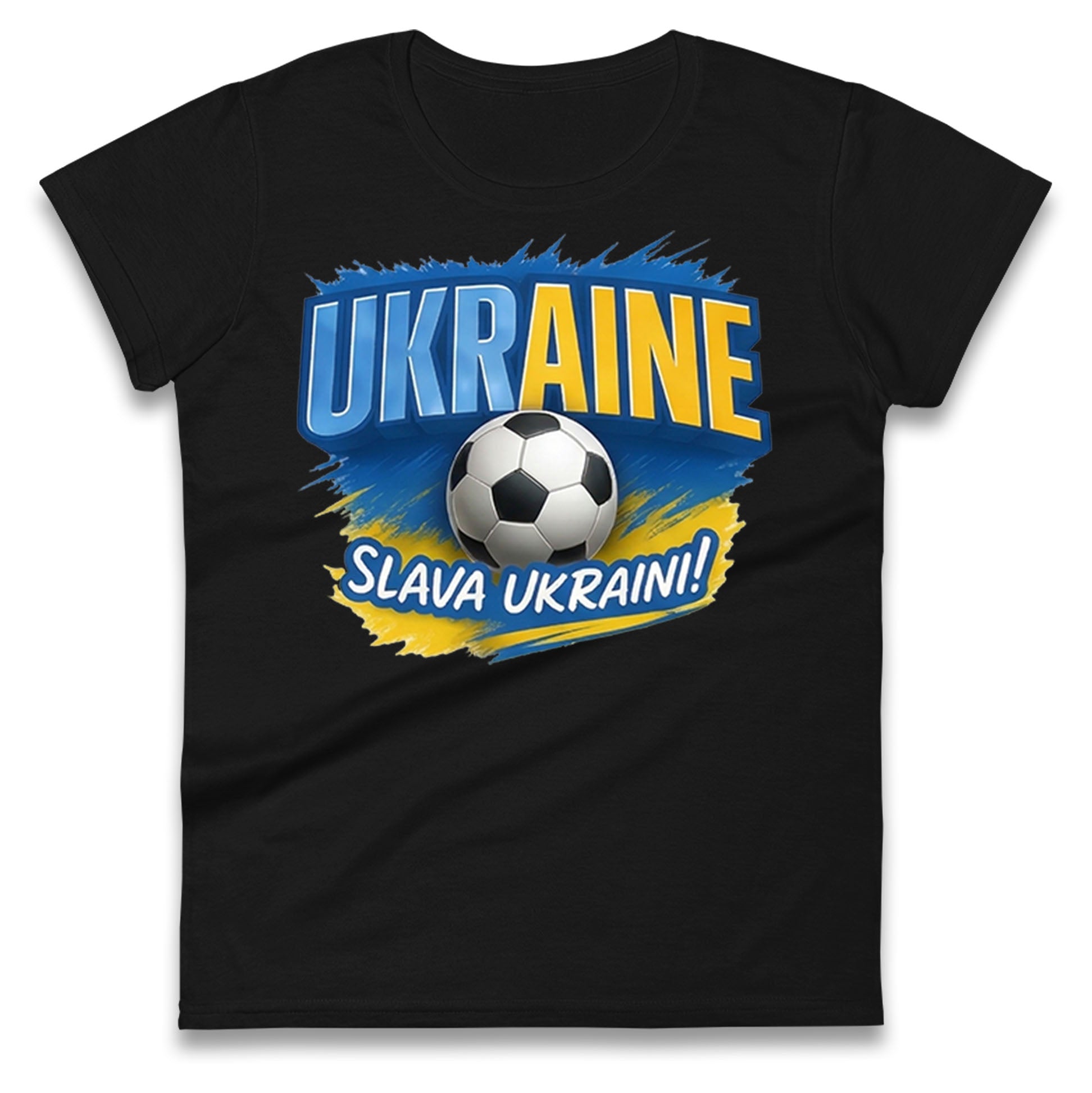 Ukraine Retro World Cup Ladies T Shirt