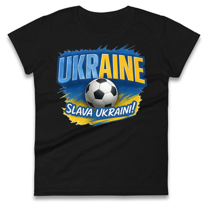Ukraine Retro World Cup Ladies T Shirt