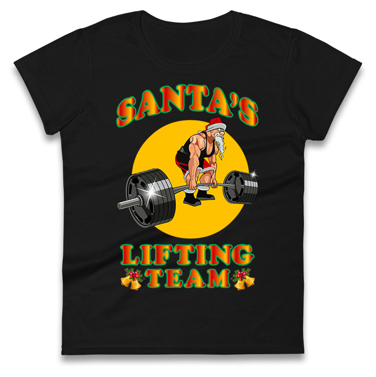 bodybuilding gym christmas womens tee