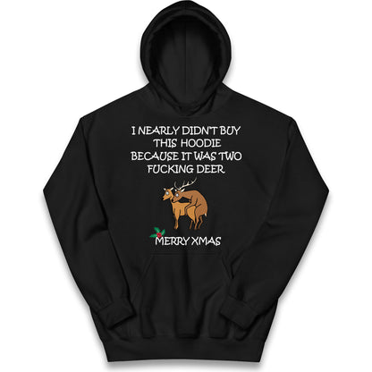 fucking deer christmas hoodie