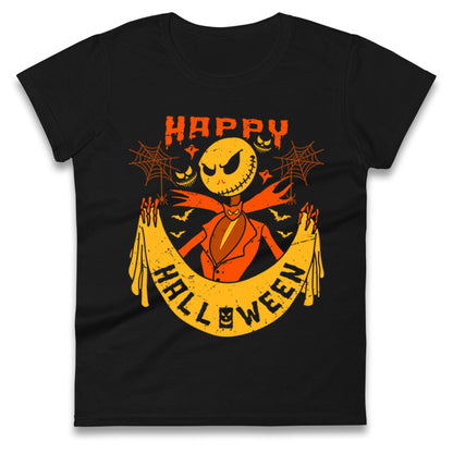 Jack Skellington Happy Halloween Womens t shirt