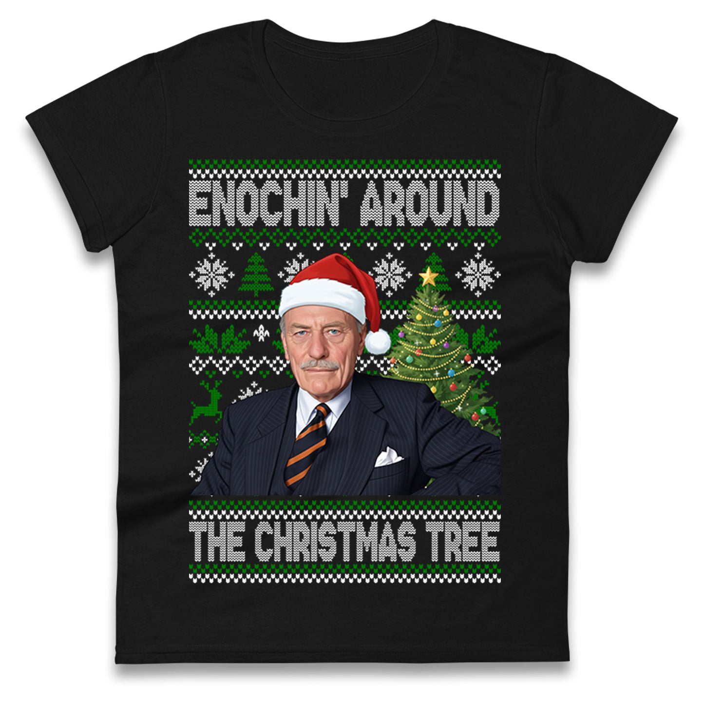 Enoch Powell Enochin Around the Christmas Tree Christmas Ladies Shirt