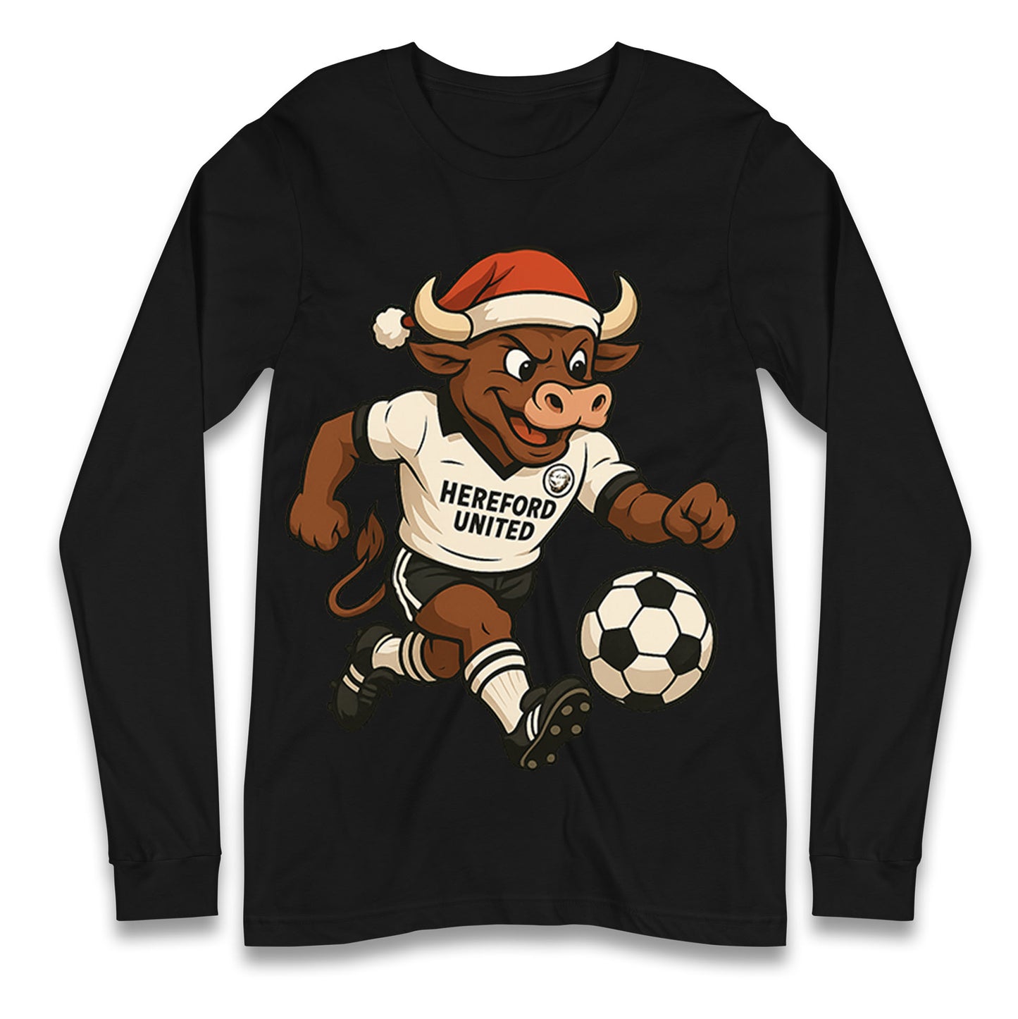 Retro Hereford Christmas Longsleeve T Shirt 