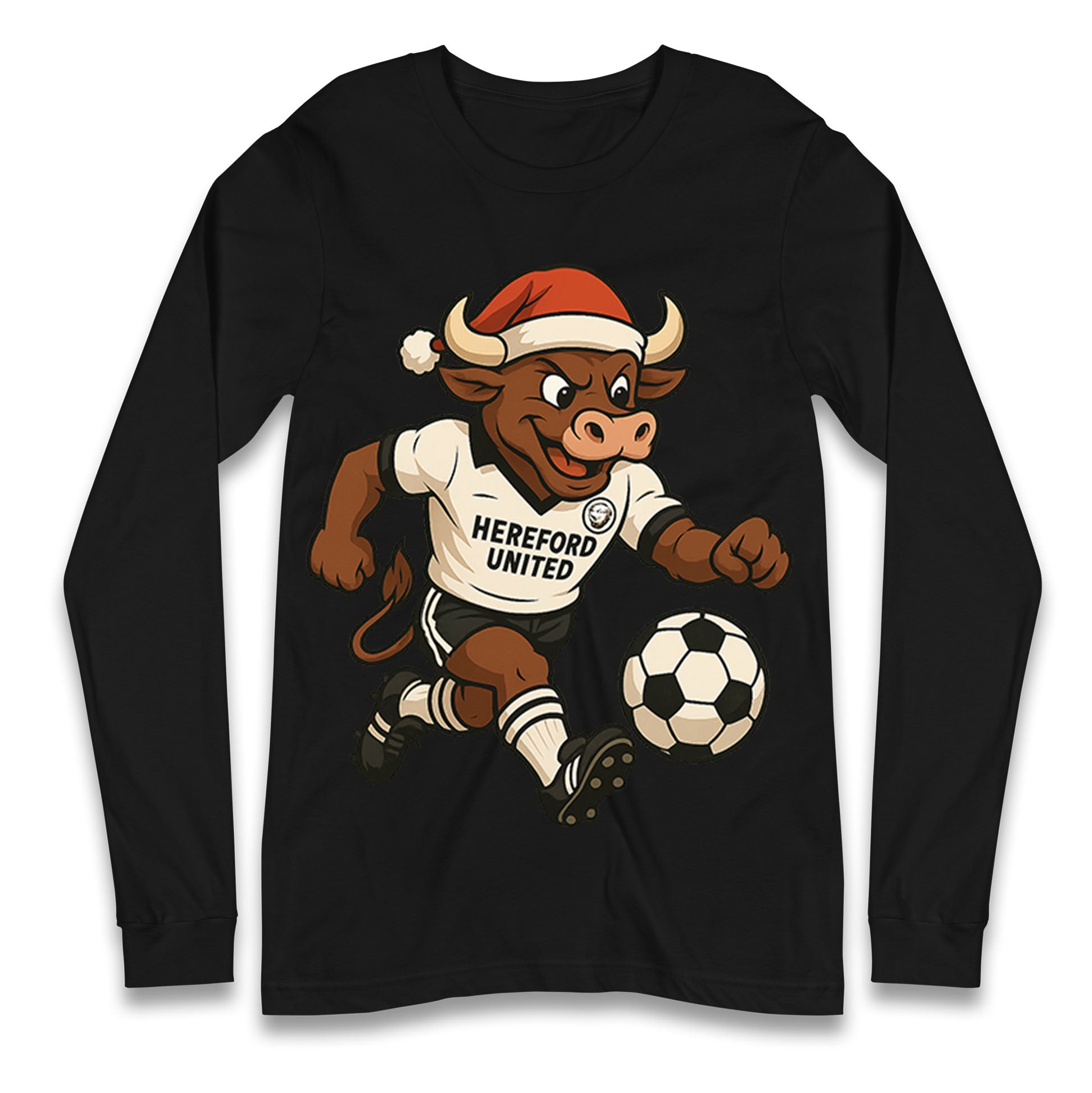 Retro Hereford Christmas Longsleeve T Shirt 