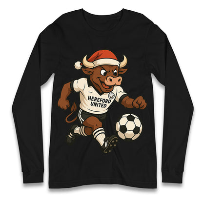 Retro Hereford Christmas Longsleeve T Shirt 