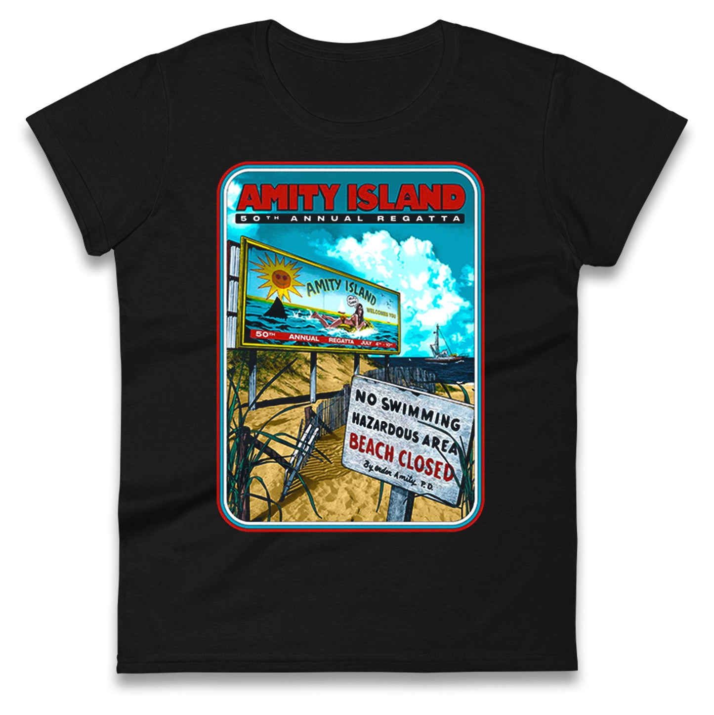 Jaws Ladies T Shirt
