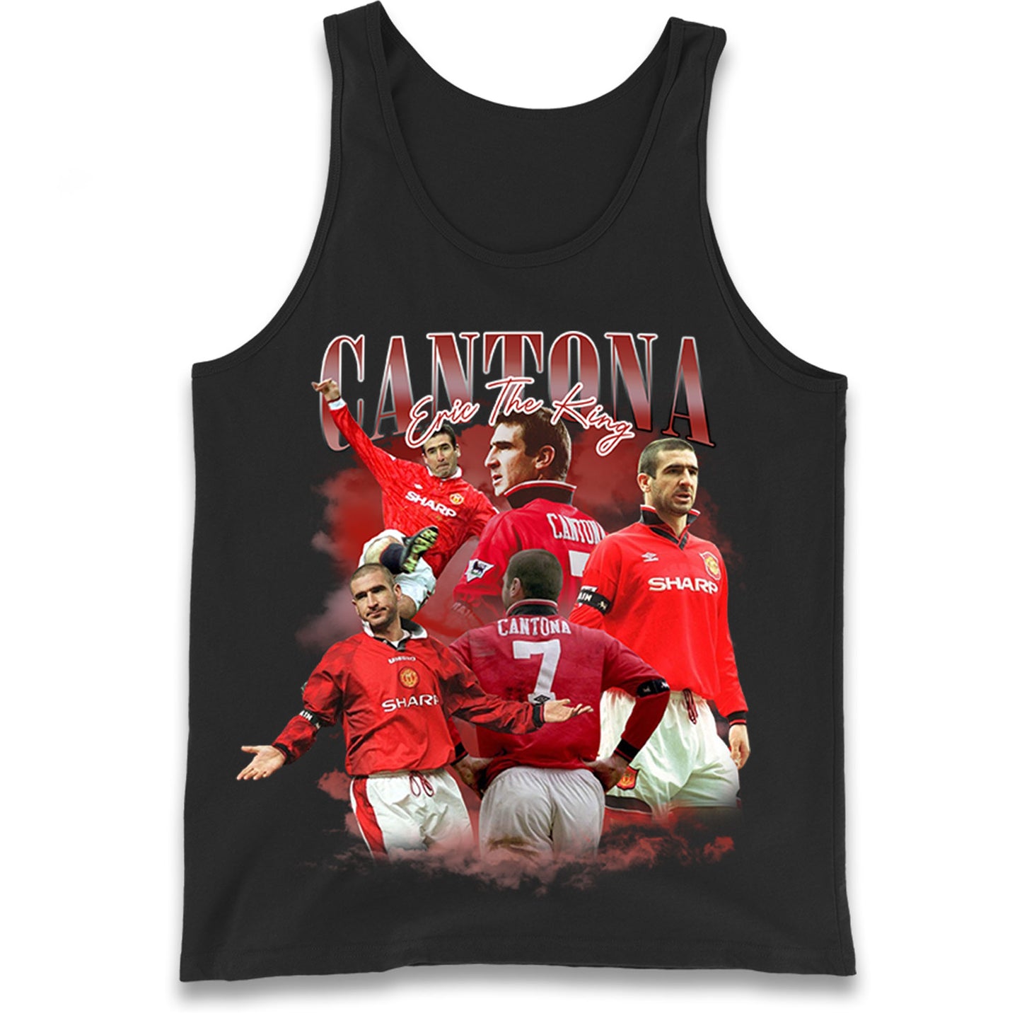 Retro Cantona Bootleg Football Tank Top