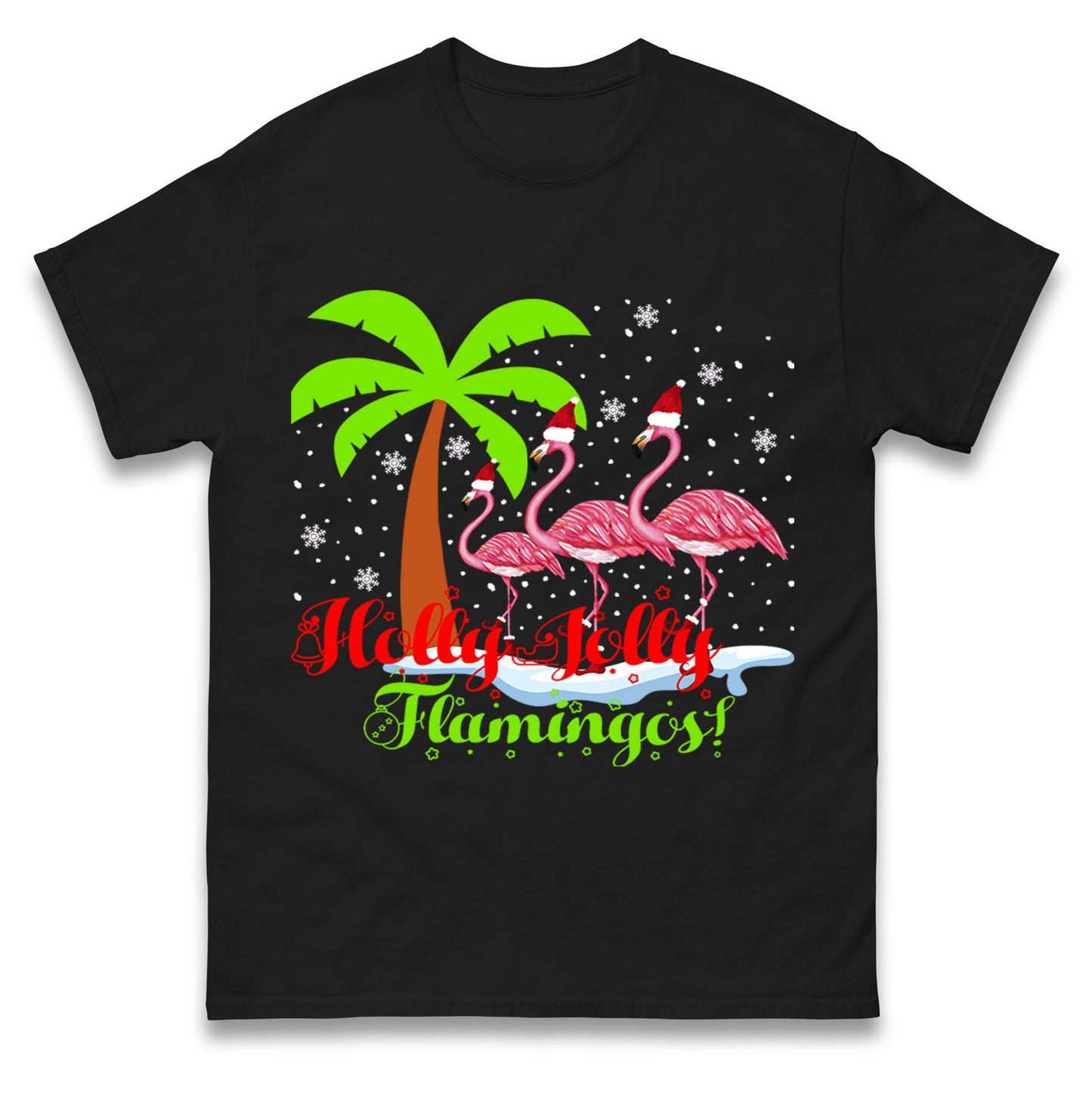 Holly Jolly Flamingos Christmas t shirt