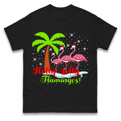 Holly Jolly Flamingos Christmas t shirt