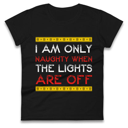 naughty christmas womens t shirt