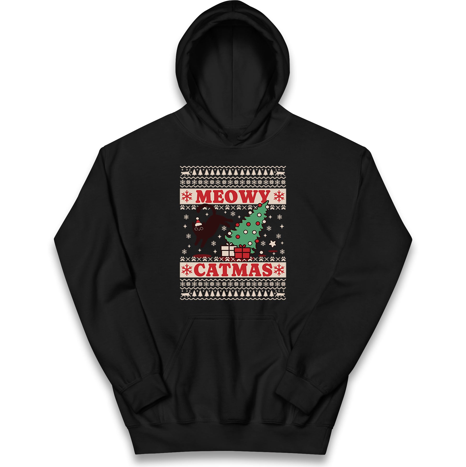 Christmas Cat Kids Hoodie