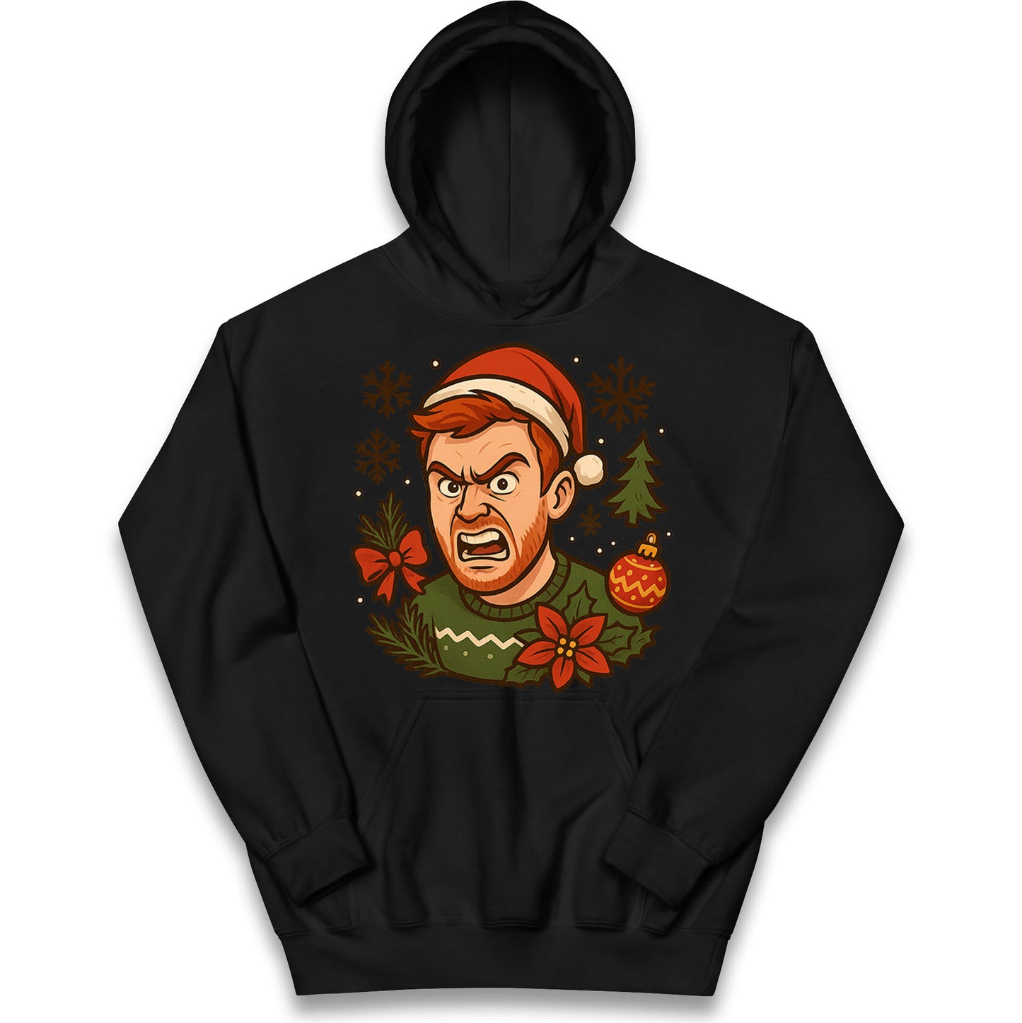 Angry Ginge Christmas Kids Hoodie
