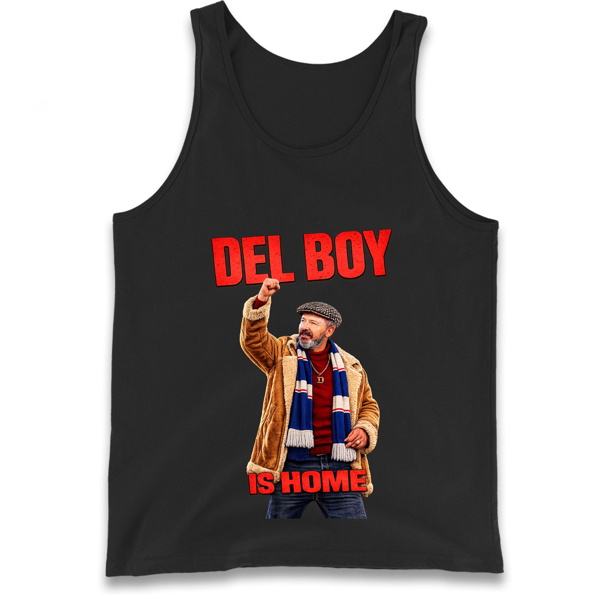 Derek McInnes Rangers Del Boy Football Tank Top