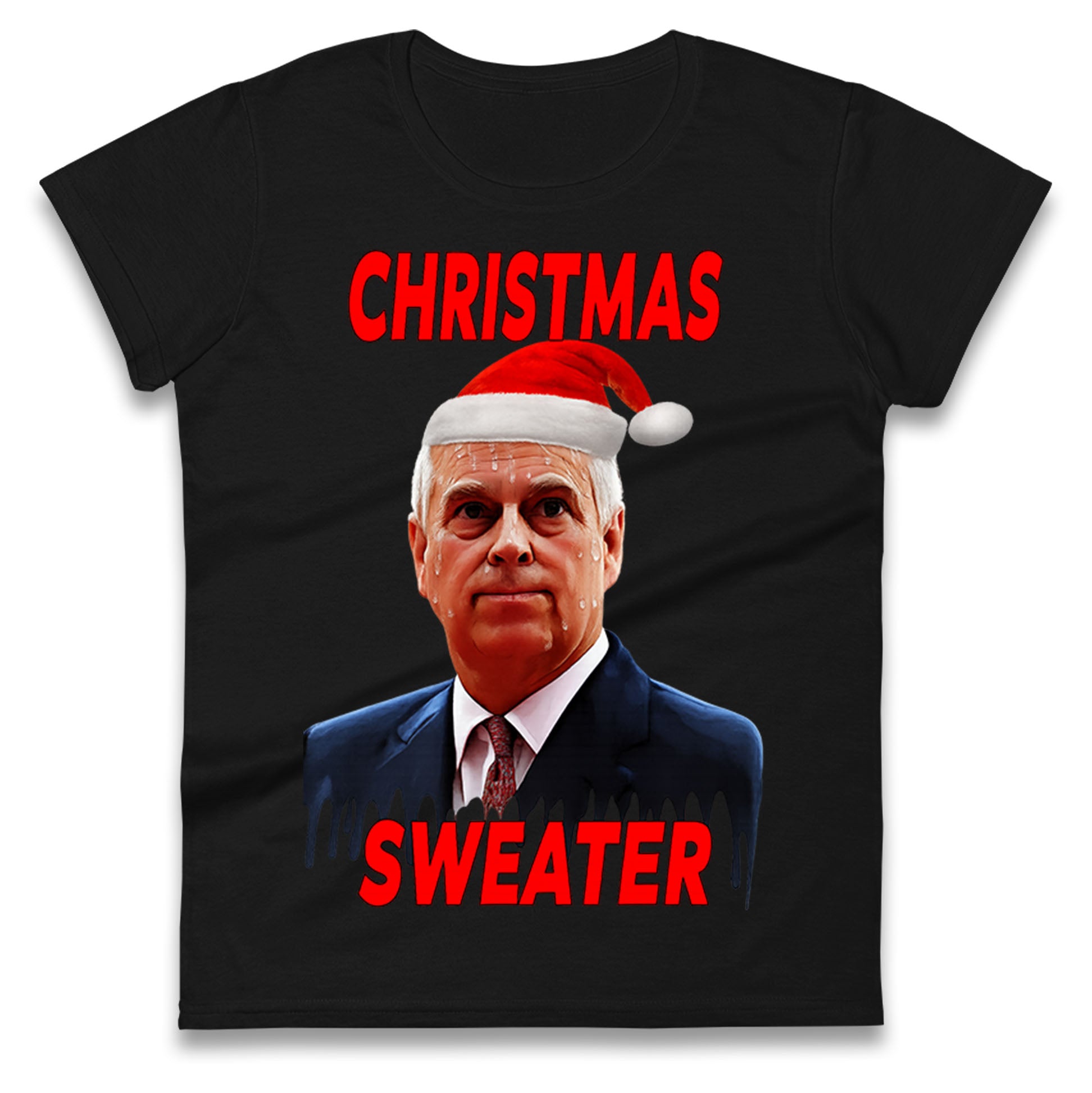 Prince Andrew Christmas Ladies T Shirt