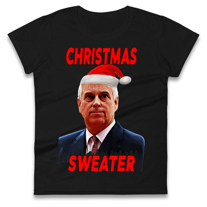 Prince Andrew Christmas Ladies T Shirt