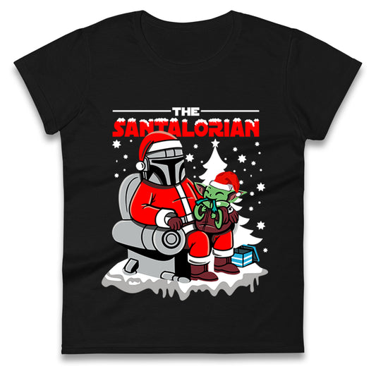 Mandalorian Christmas Ladies T Shirt