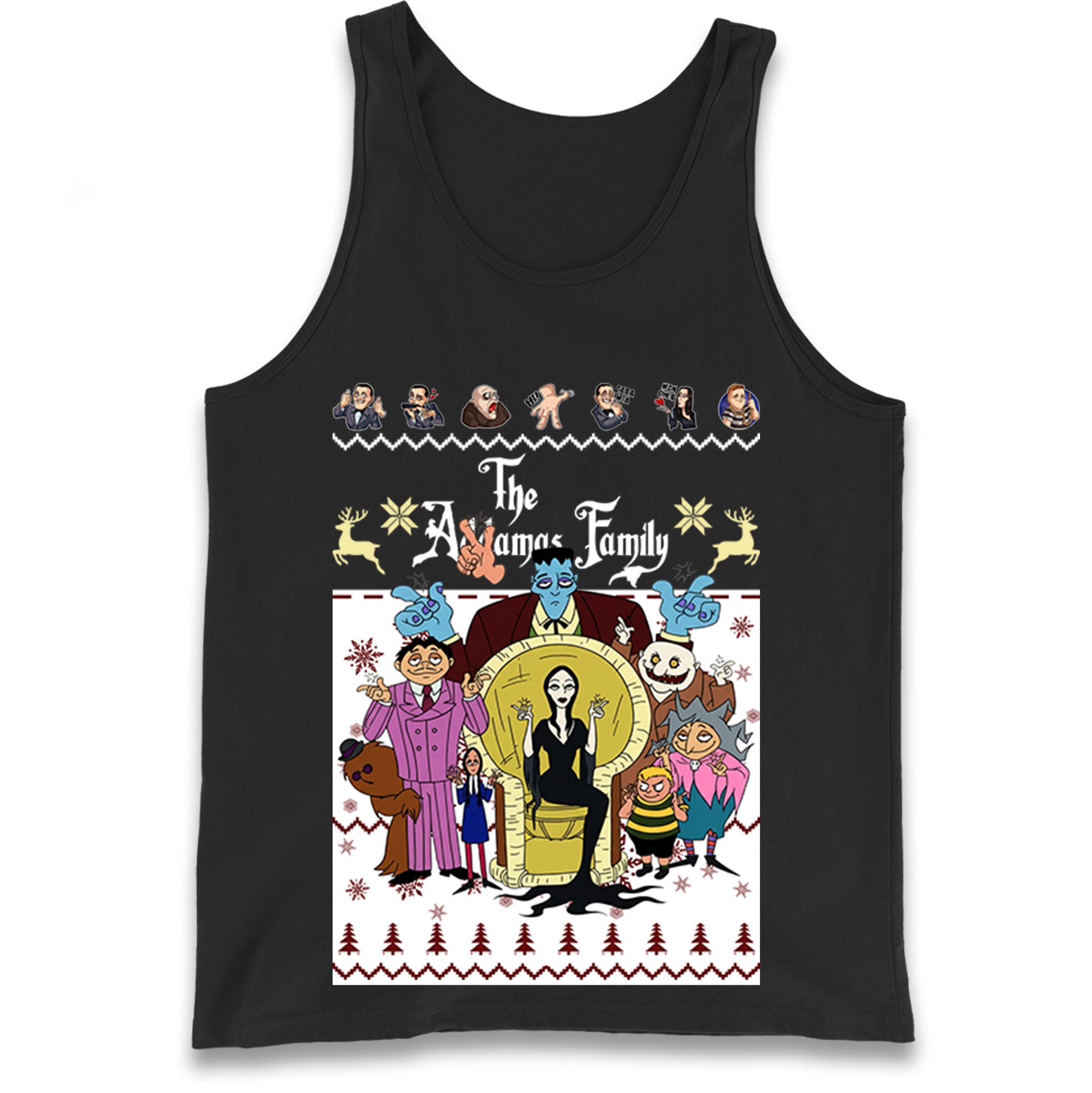 Scary Addams Christmas Tank Top