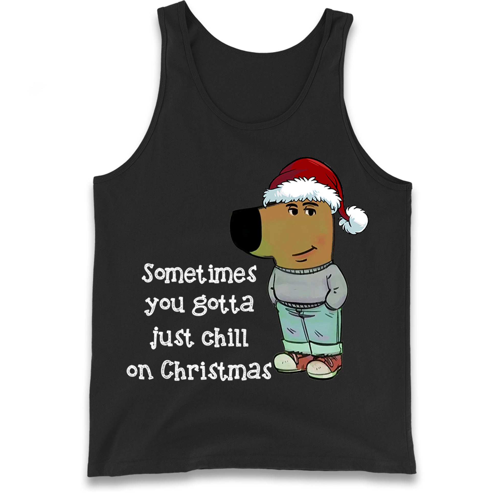 christmas chill guy tank top