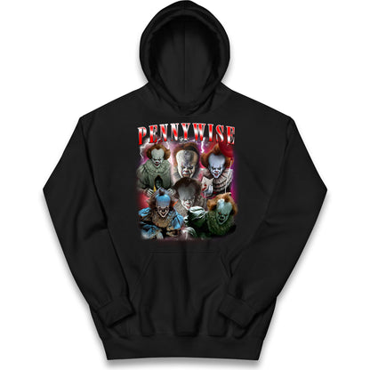 The Clown Pennywise Scary Halloween Bootleg Kids Hoodie