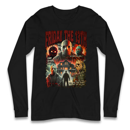 Jason voorhees Friday The 13th horror Halloween Bootleg Long Sleeve T Shirt