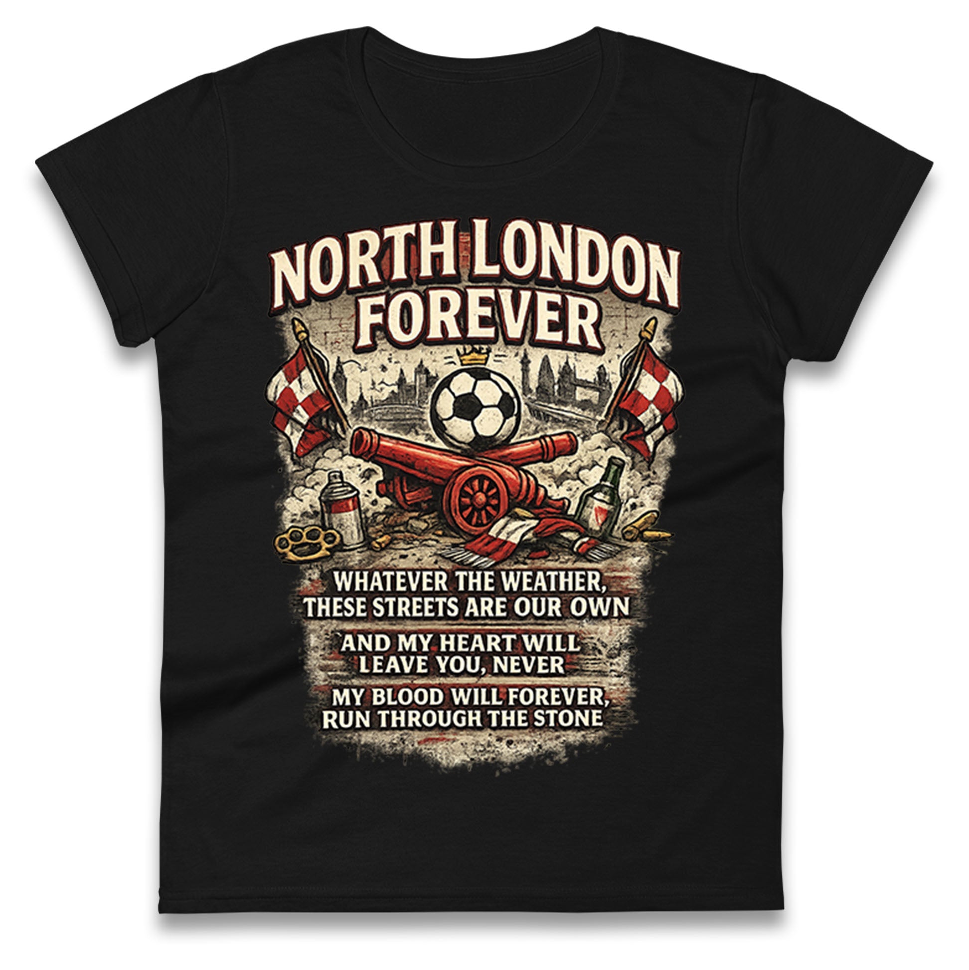 Arsenal North London Forever Ladies T Shirt