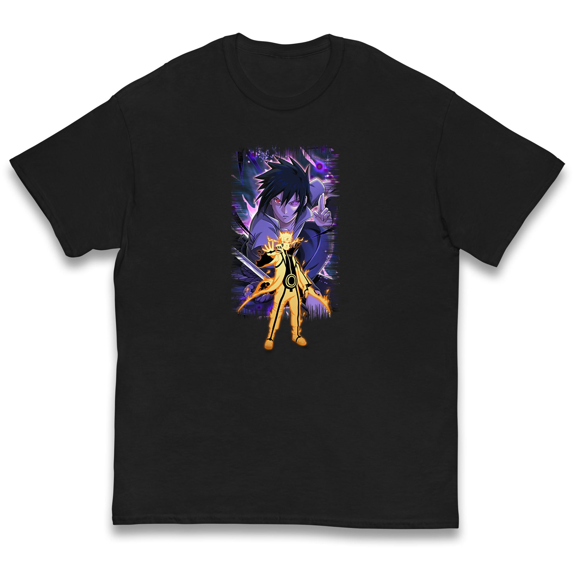 sasuke uchiha and naruto uzumaki t shirt