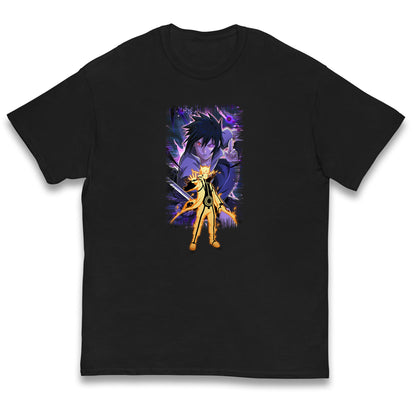 sasuke uchiha and naruto uzumaki t shirt