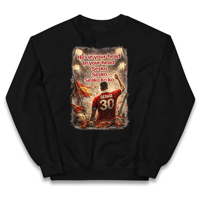 He's in Your Head in Your Head Sesko Sesko Sesko ko ko Kids Jumper