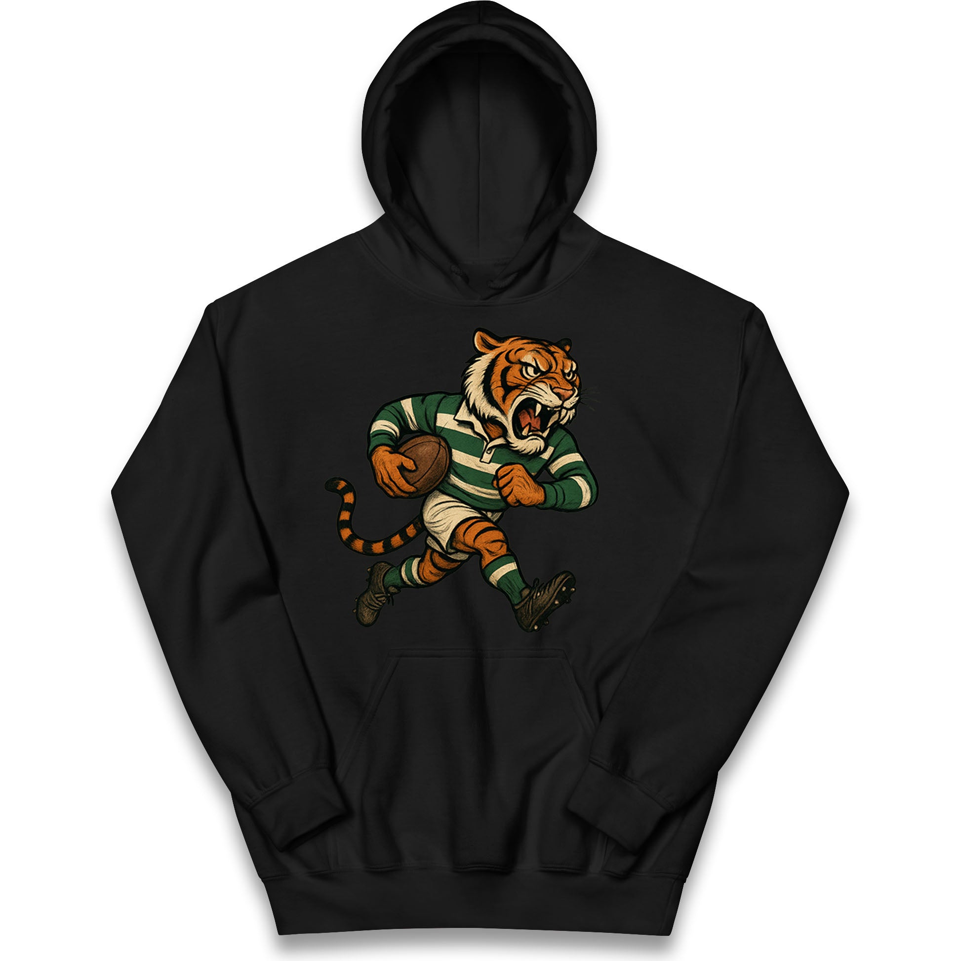 Retro Leicester Tigers Rugby Union Kids Hoodie 