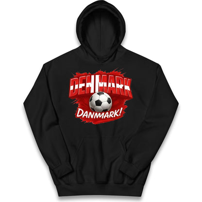Denmark Retro World Cup Kids Hoodie