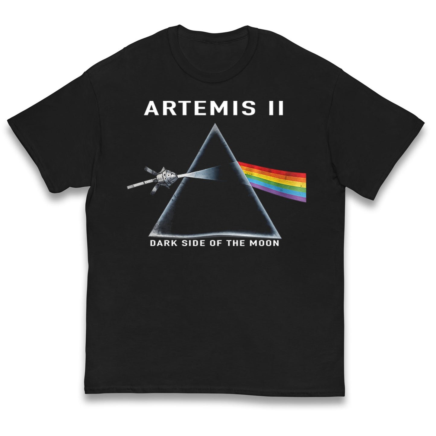 Artemis II Dark Side Of The Moon Pink Floyd Kids T Shirt