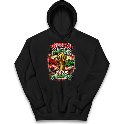 Morocco Africa Cup Of Nations Winners 2025 Kids Hoodie