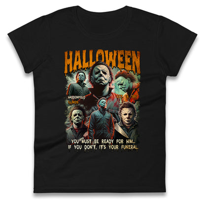 Michael Myers Scary Halloween Bootleg Womens T Shirt