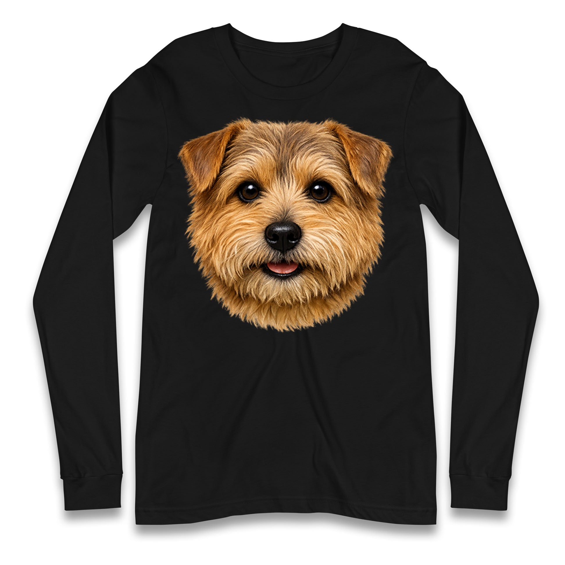 Norfolk Terrier Dog Face Longsleeve T Shirt 