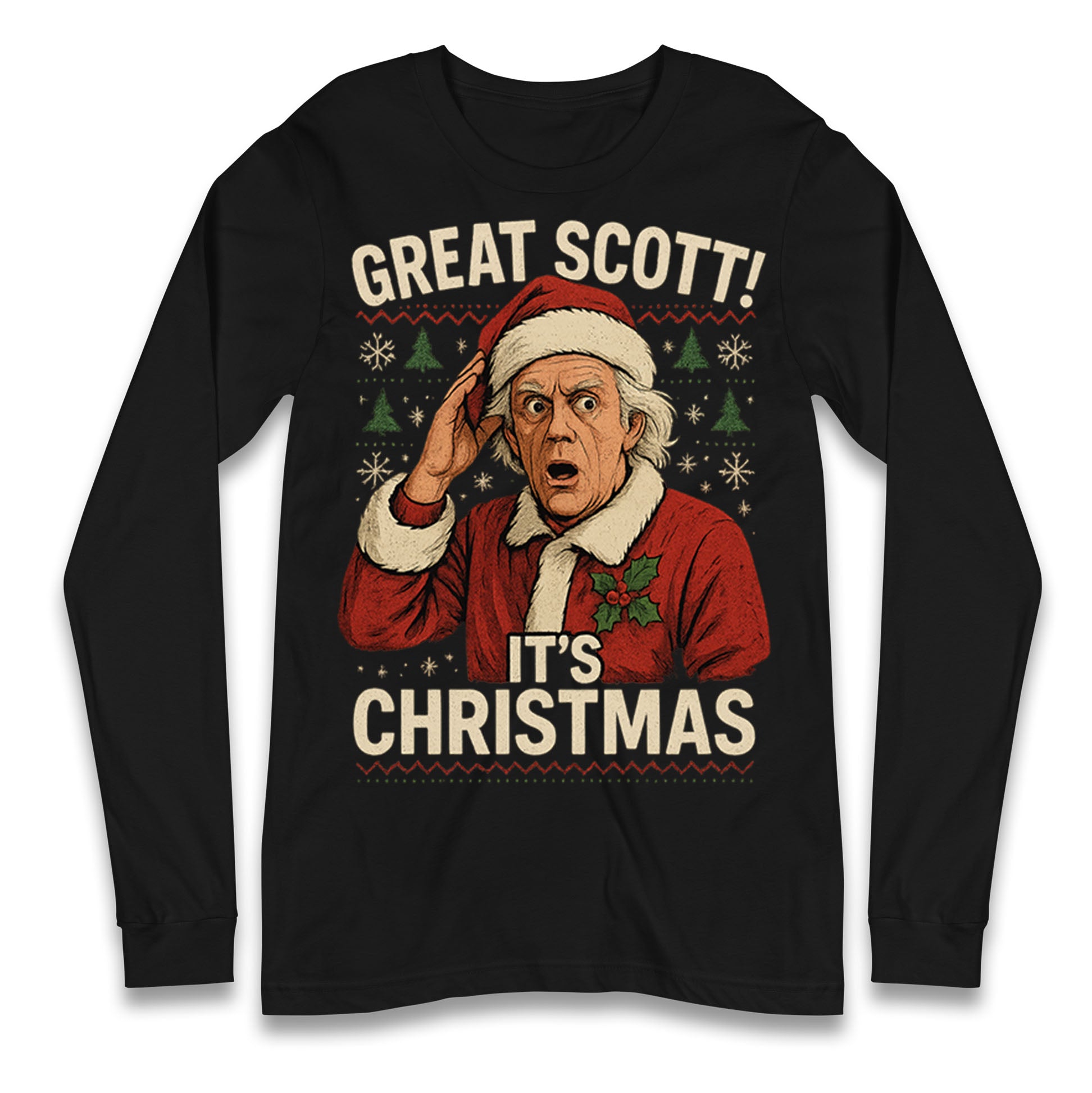 Back to the Future Doc Brown Longsleeve T Shirt 
