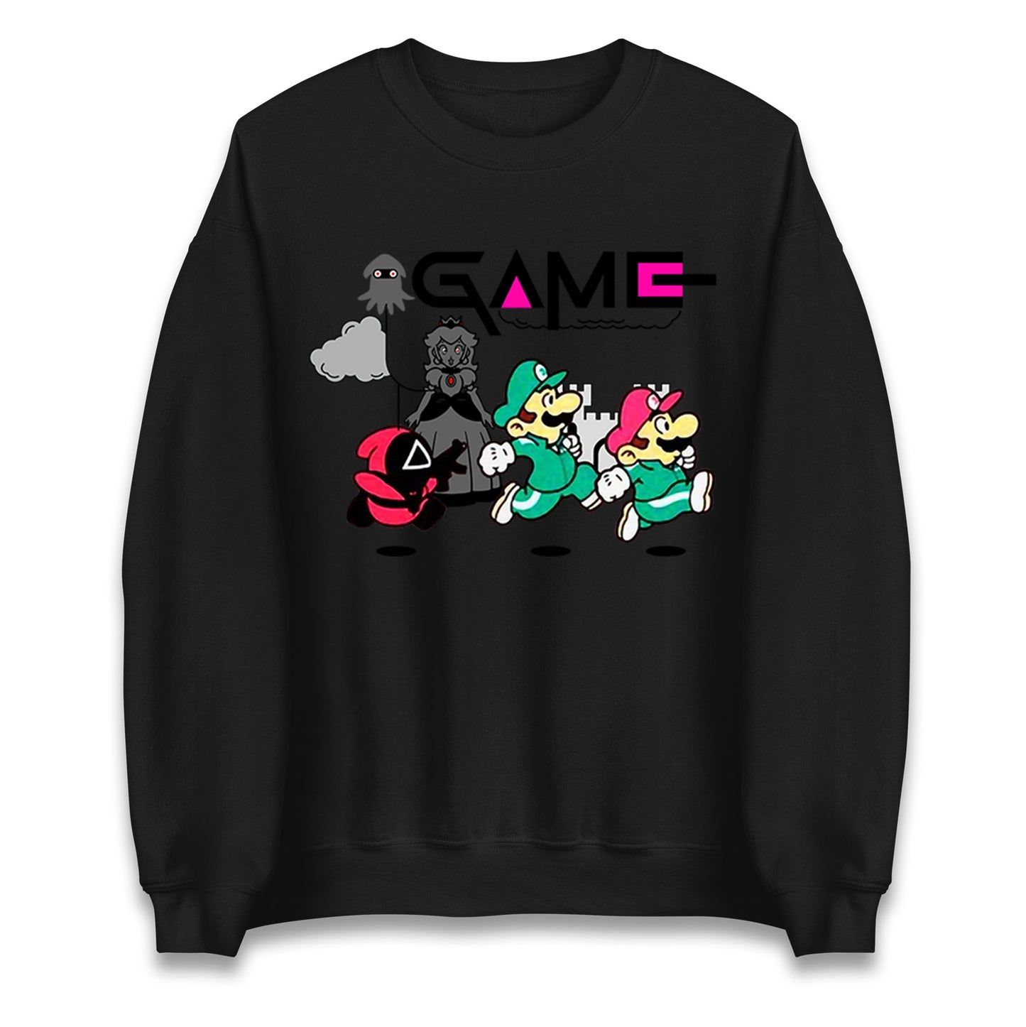 squid game super mario sweatshirt