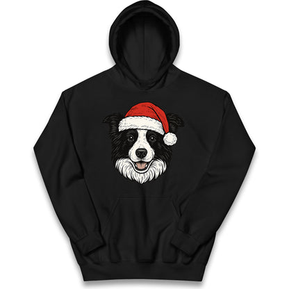 Border Collie Christmas Kids Hoodie