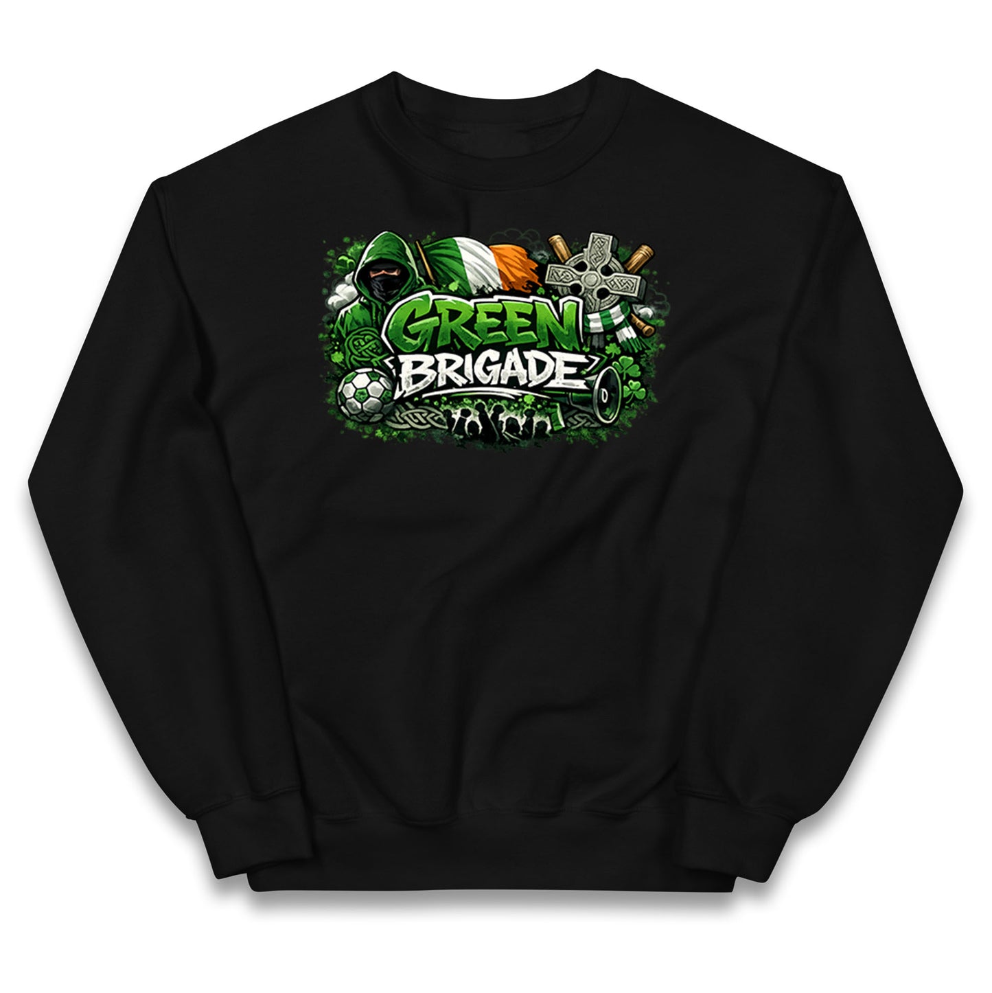 Celtic Green Brigade Football Kids Jumper