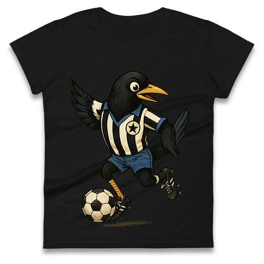 Retro Newcastle United Football Ladies T Shirt 