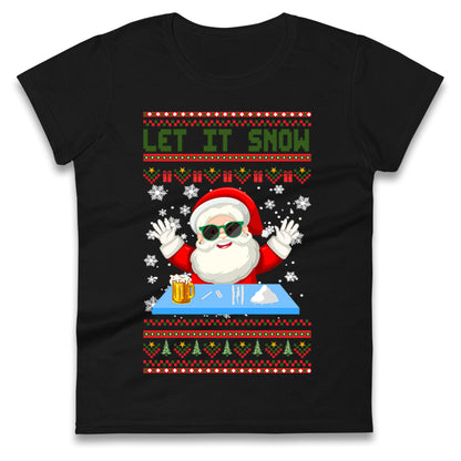 Santa Claus Christmas Ladies T Shirt