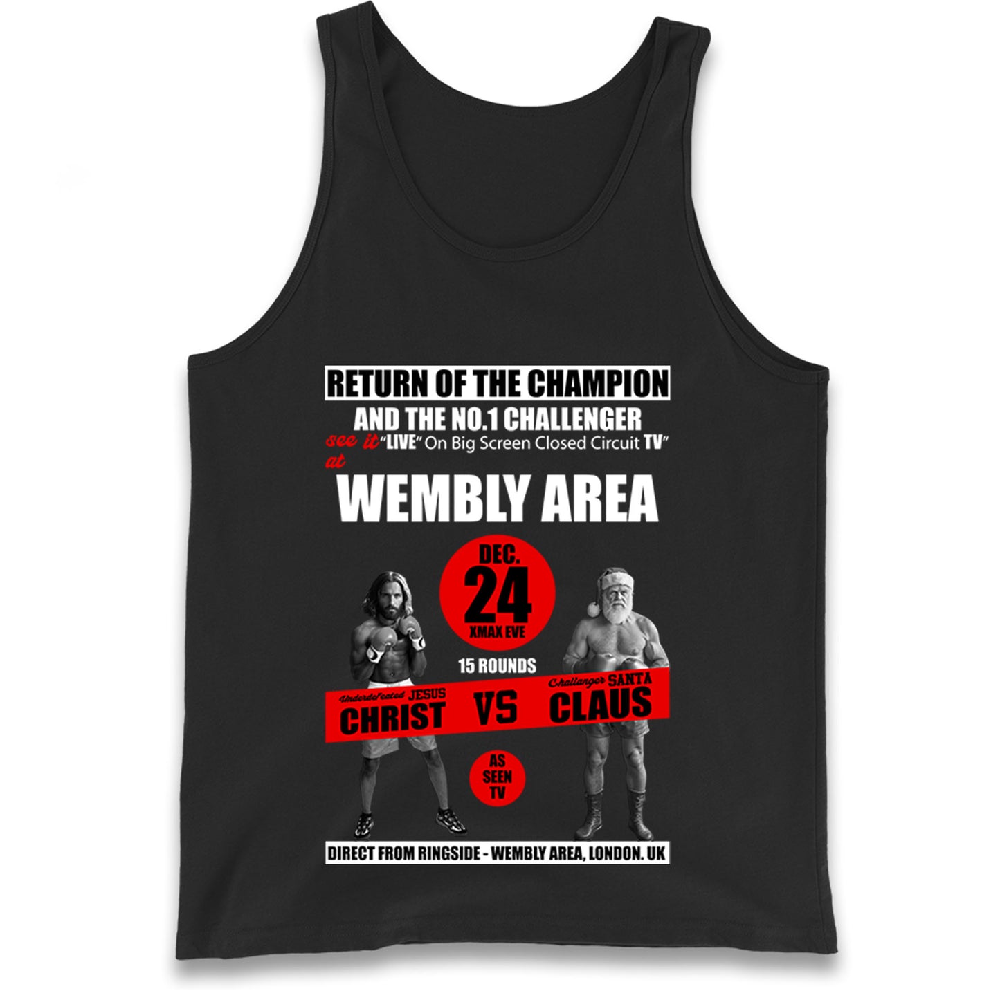 Jesus Christ Vs Santa Claus Tank Top